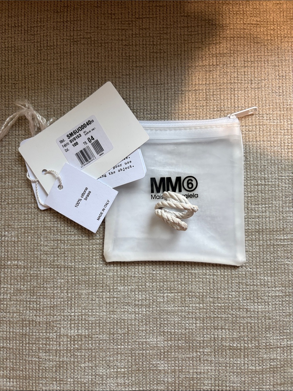 Maison Margiela MM6 white yarn ring